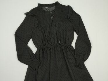 czarna długa sukienki z długim rękawem: Sukienka, M, Cropp, stan - Dobry