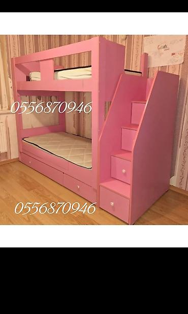 set mebel: Oğlan və qız üçün, Yeni, Çarpayı, Matras ilə, Siyirməli, Laminat — 1