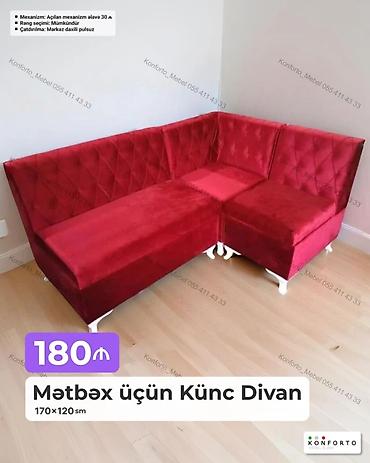 ucuz kunc divan: Mətbəx üçün Künc Divan - Ölçü: 170 × 120 sm - Rəng seçimi: mümkündür — 1