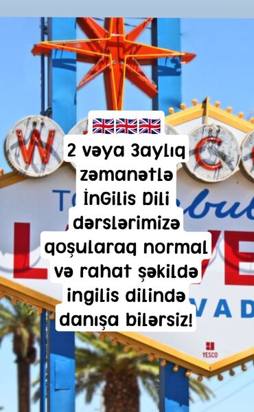3 eded xoncali taxda qapi lazimdir: Xarici dil kursu, İngilis dili, Böyüklər üçün