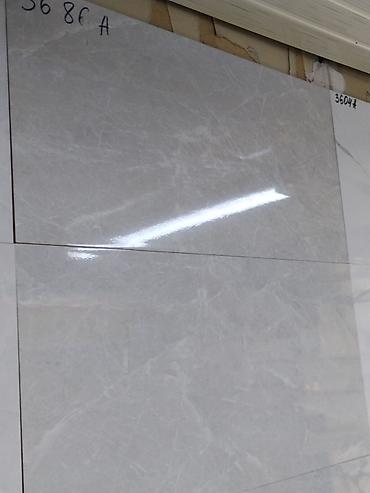 silver kitchen: Керамический гранит (полированная поверхность) в светло‑сером — 1