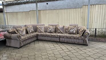 мягкая мебель диван бу: Диван-кровать, цвет - Серебристый, Б/у