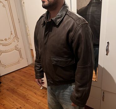Kurtkalar: Deri kurka brend marka amerikadan alinib pilot kurtkasidi L razmerdi — 6