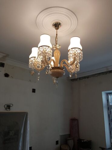 günəş enerjisi ilə işləyən lampalar: Çılçıraq, 5 lampa, Şüşə