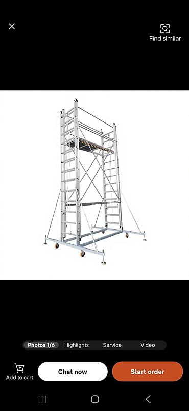 Alətlər: Alüminium mobil skafold (iskele) sistemi - Material: yüngül və — 7