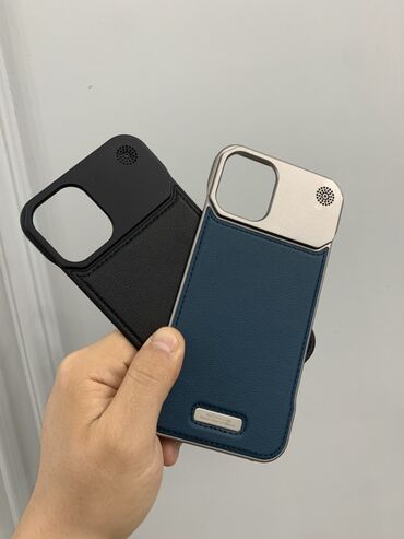 Чехлы: IPHONE 16plus + ЧЕХОЛ С отделкой под кожу. Один чехол черного цвета