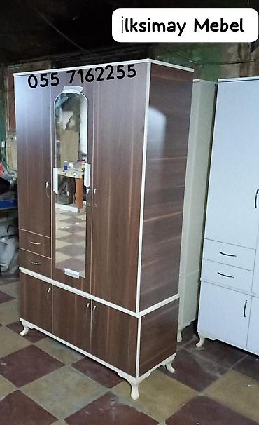 lovhe: Güzgülü paltar şkafı - Model: 3 qapılı, orta hissədə tam boy güzgü - — 3