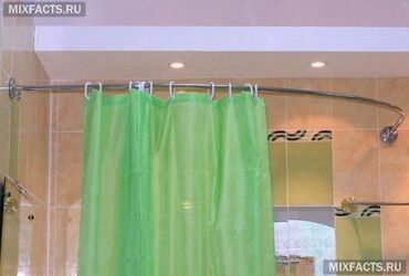 Шторки для ванной: Изогнутый карниз для душа из нержавеющей сталипредназначенный для — 15