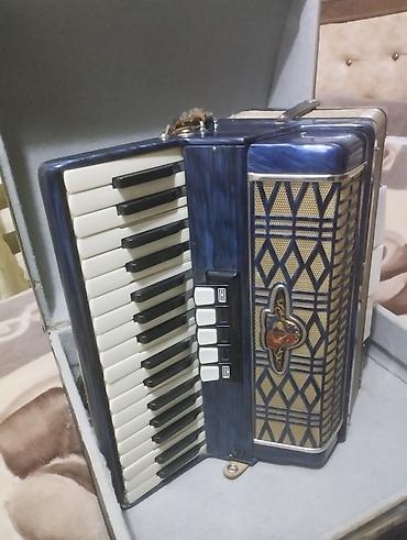 Аккордеоны: Аккордеон Barcarolle в синем корпусе, с клавишной правой клавиатурой и — 1