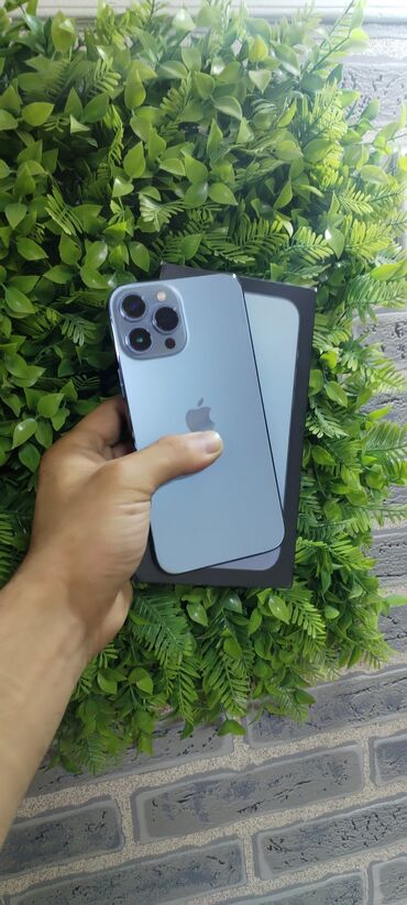 iphone ucuz modeli: IPhone 13 Pro Max, 128 GB, Pacific Blue, Face ID