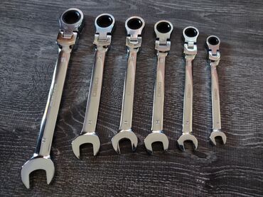 авто набор: Новый набор ключей (6 шт.) комбинированных трещеточных шарнирных DEKO