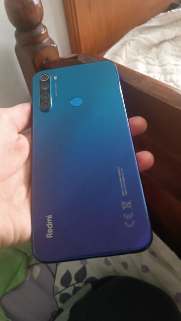 xiaomi redmi note 8 qiymeti en ucuz: Redmi Note 8 (2021), 64 GB, rəng - Mavi, Barmaq izi, İki sim kartlı, Face ID
