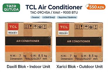 50 kv kondisioner: TCL kondisioner – TAC-09CHSA/XA61, 9000 BTU Xüsusiyyətlər: - İnverter — 3