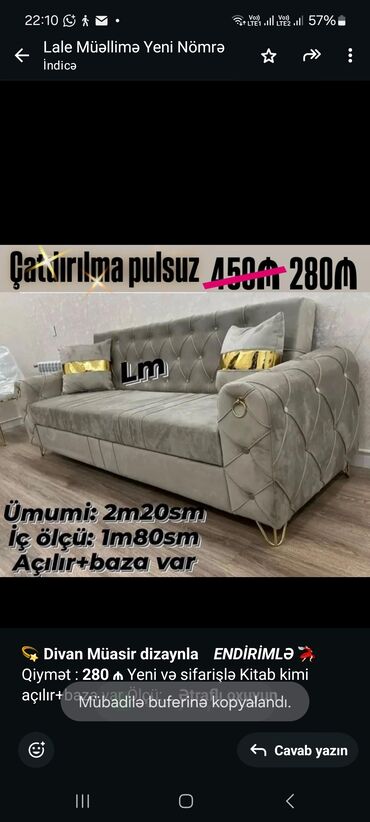 kunc divan uzlukleri: Divan, Qonaq otağı üçün, Bazalı, Açılan