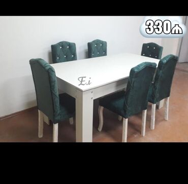 Masa və oturacaq dəstləri: Qonaq otağı üçün, Yeni, Açılmayan, Dördbucaq masa, 6 stul -da lalafo.az — 4 Masa və oturacaq dəstləri: Qonaq otağı üçün, Yeni, Açılmayan, Dördbucaq masa, 6 stul — 4