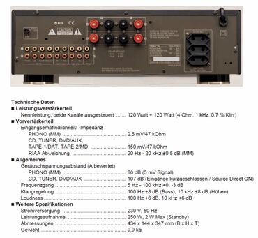 Pojačala i prijemnici: Denon PMA-1055R integrisano stereo pojačalo - Snaga: 120 W + 120 W — 2