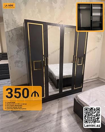 Mebel: 4 qapılı şkaf – La Mini - Ölçülər: E 47 × H 200 × U 160 sm - Material — 1