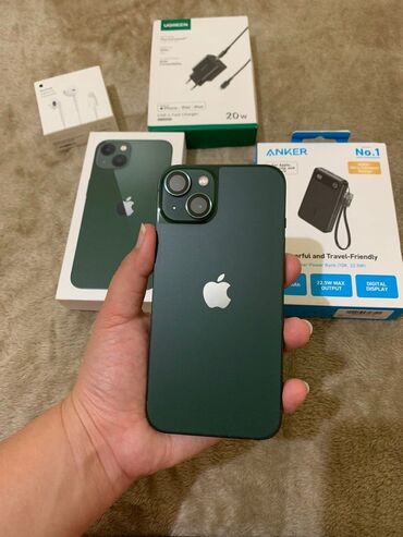 телефон fly ds105d: IPhone 13, 128 GB, Yaşıl, Zəmanət, Face ID, Sənədlərlə