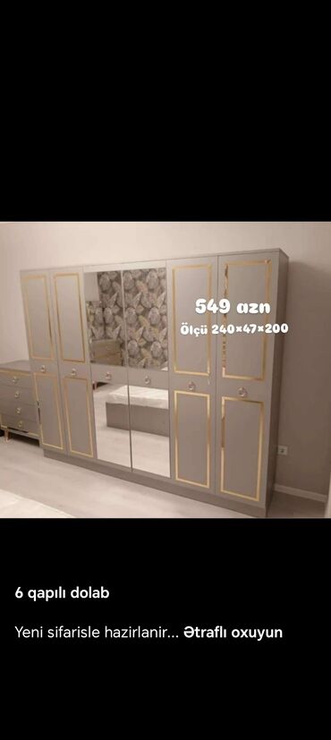 Dolablar: Yeni, Açılan, 5 qapı Düz dolab, Dolab-asılqan, Azərbaycan — 3