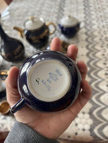 fırst class cay: Çay dəsti, rəng - Göy, Farfor, 6 nəfərlik — 5