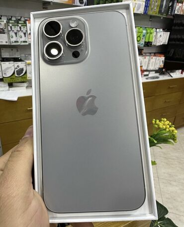 Apple iPhone: IPhone 15 Pro Max, Новый, 1 ТБ, Зарядное устройство, Защитное стекло, Кабель, 100 %