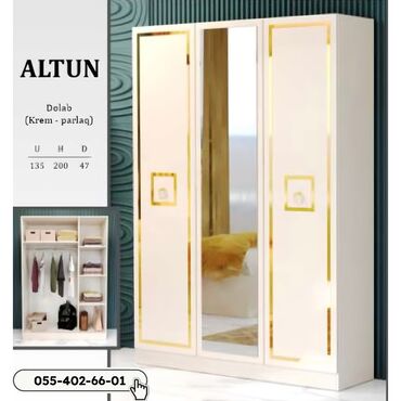 химчистка мебели: Yeni, Açılan, 3 qapılı Düz dolab, Qarderob, paltar dolabı