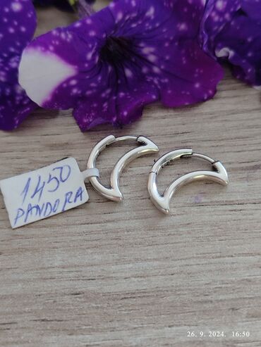 visece srebrne mindjuse: Clip-on earrings, Material: Silver