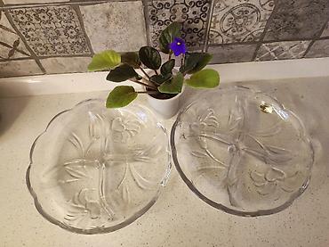qab dest: Şüşə salat qabları dəsti - Miqdar: 2 ədəd - Material: qalın, şəffaf — 2