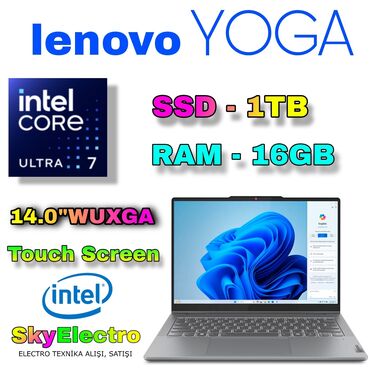 gaming notebook baku: Yeni Lenovo Yoga, 14 ", Intel Core i7, 1 TB, Ünvandan götürmə, Pulsuz çatdırılma, Ödənişli çatdırılma