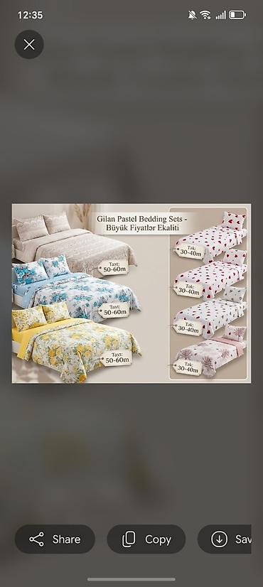 Yataq otağı dəstləri: Məhsul: Gilan Pastel yataq dəsti Xüsusiyyətlər: - Material: Yumşaq — 2