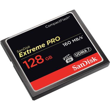 Yaddaş kartları: SanDisk 128GB Extreme Pro CompactFlash
