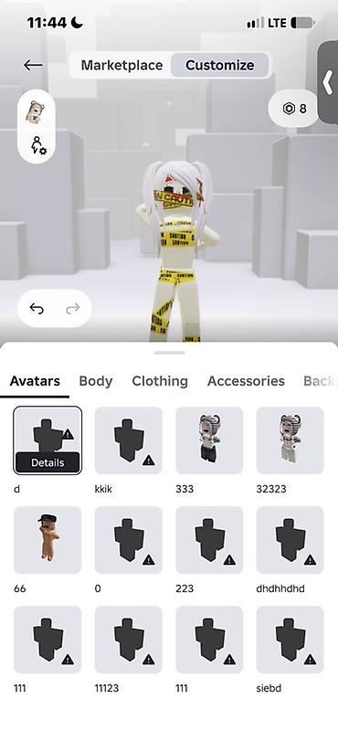 барсетку на поясе: Набор кастомных аватаров для Roblox (экран Customize/Avatars) Что — 3