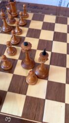 Шахматы: Шахматы СССР. Полный комплект! Все одинаковые. Доска дерево. Фигуры — 14