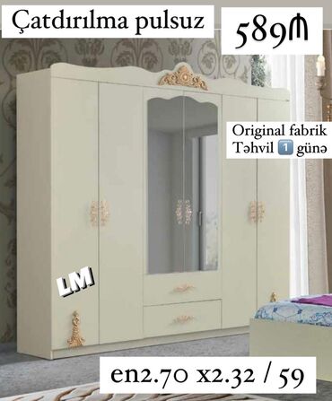 Divan və masa dəstləri: Dolab-asılqan, Yeni, 4 qapılı, Açılan, Düz dolab, Azərbaycan
