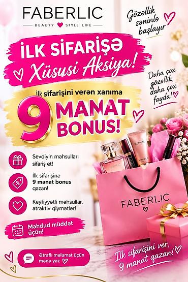 FABERLIC – gözəllik, stil, həyat! Xüsusi aksiya: İlk sifarişini verən