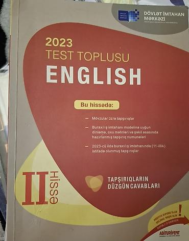 Testlər: İngilis dili Testlər 7-ci sinif, DİM, 2-ci hissə, 2023 il — 3
