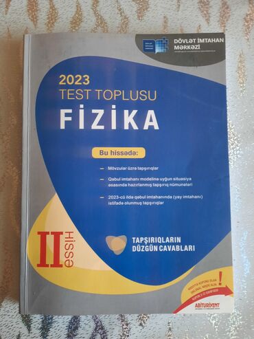 Fizika 2 ci hissə toplu yeni nəşr kitabın üzərində heç bir qeyd