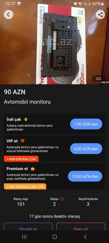 Monitorlar: Monitor, İşlənmiş, Cihaz paneli, Ödənişli çatdırılma