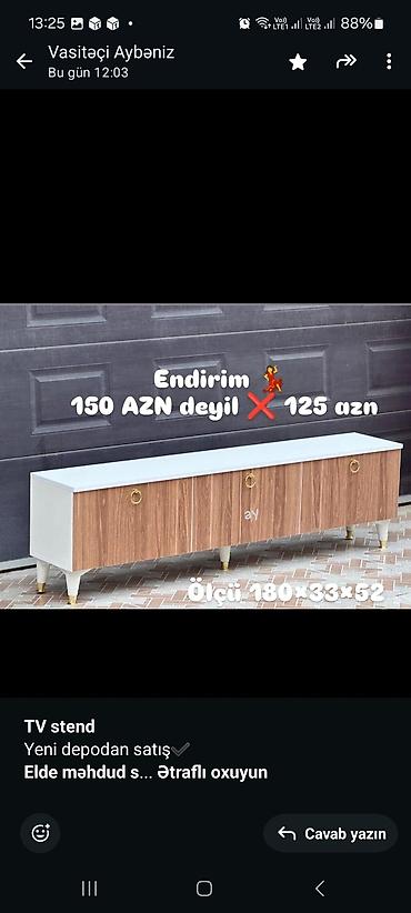 madeyra tv stendler: Siyirməsiz, Polkalı, Zəmanətsiz, Kredit yoxdur — 7