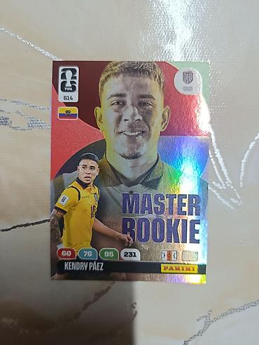 İncəsənət və kolleksiyalar: Panini futbol kartı – “Master Rookie” seriyası - Oyunçu: Kendry Páez — 1