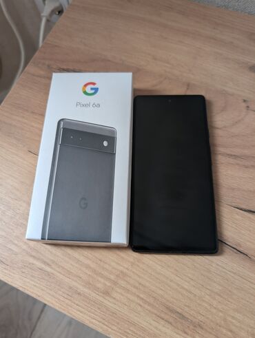 бу телфоны: Google Pixel 6A, Колдонулган, 128 ГБ, түсү - Боз, 1 SIM, eSIM