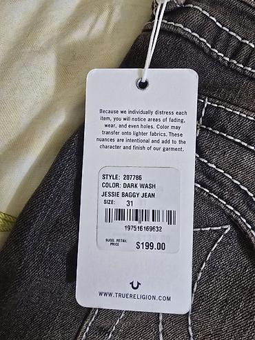 Kişi geyimləri: True Religion geniş kəsimli jeans şalvar - Brend: True Religion Brand — 5