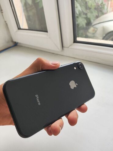 запчасти на айфон 6: IPhone Xr, Колдонулган, 64 ГБ, Кара, Каптама, 92 %