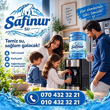 su sifarisi: Safinur Su – təmiz və təbii mənşəli içməli su. Məhsul ailə istifadəsi — 1