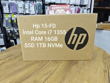 Masaüstü kompüterlər və iş stansiyaları: Hp 15-fd0109ci İntel Core i7 1355U up to 5.00GHz RAM 16GB DDR4 3200MHz