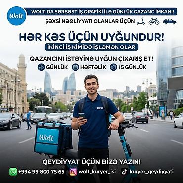 masaj sek: Moto-kuryer tələb olunur, Gündəlik ödəniş, Təcrübəsiz — 1