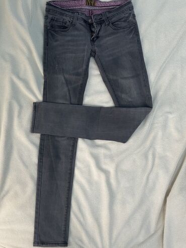 мурской брюки: Джинсы и брюки, цвет - Серый, Б/у