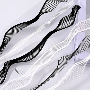 сток одежда: Волнистая наклейка 3Д для дизайна ногтей