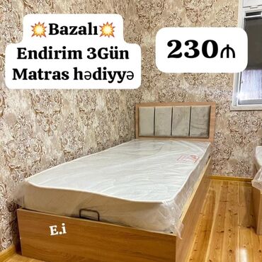 Çarpayılar: Yeni, Təknəfərlik çarpayı, Bazasız, Matras ilə, Siyirməsiz — 11