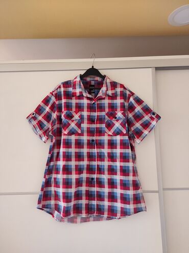 muške pamučne košulje: Shirt Short sleeves, L (EU 52), Fish, Cotton